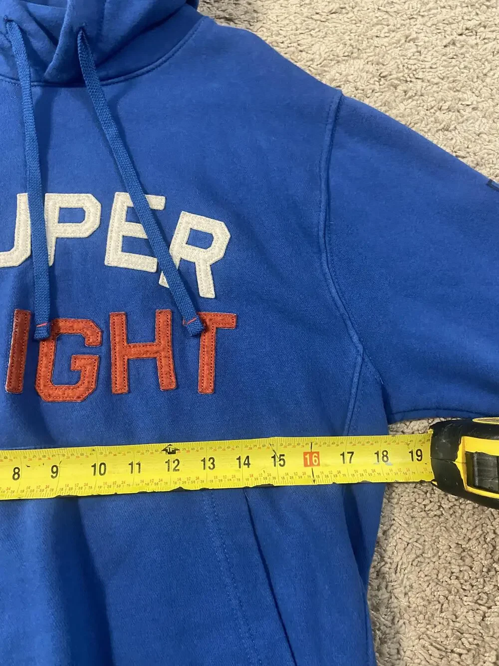 Nike Hoodie Sweatshirt Mens Small Blue Pullover Fleece Super Flight Stars